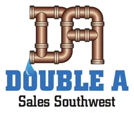 A logo for double a plumbing and heating